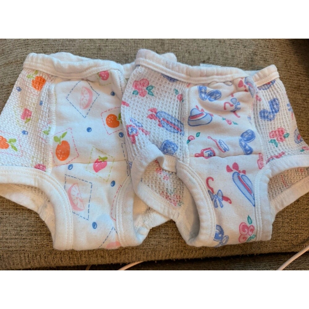 Lot Of 2 Vintage 90s Gerber Girls Cloth Training Panties 29-33lbs